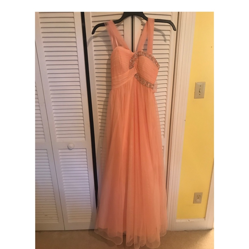 Peach formal gown